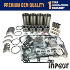 Overhaul Rebuild Kit for Kubota V3307 V3307T M6040 Bobcat S630 T650 S65 (–)