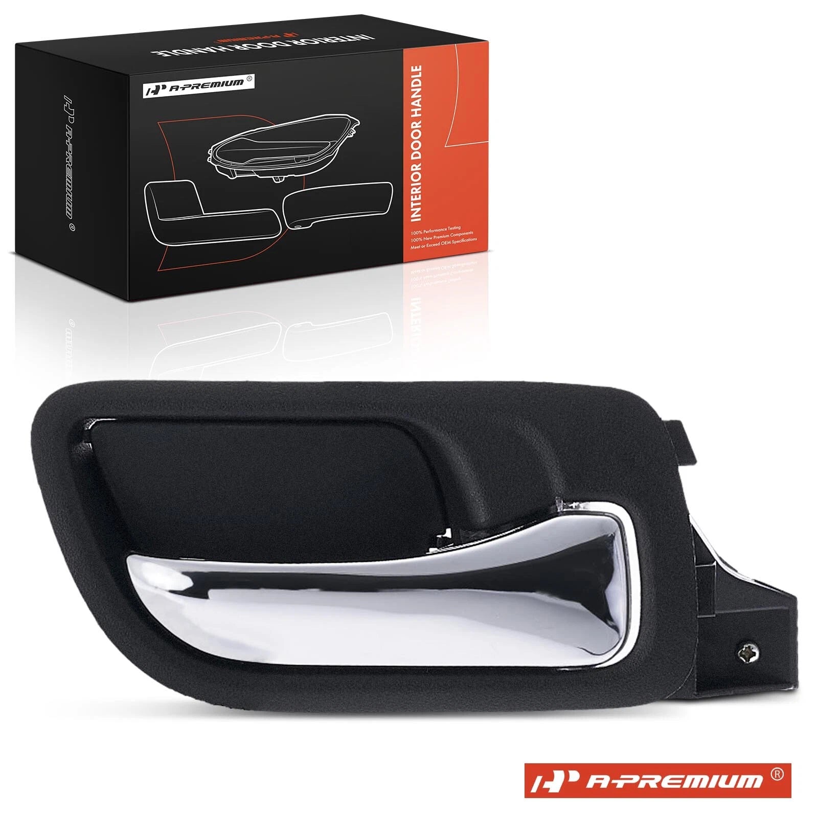 Front Right Interior Door Handle for Honda Accord (2003–2007) Black Chrome
