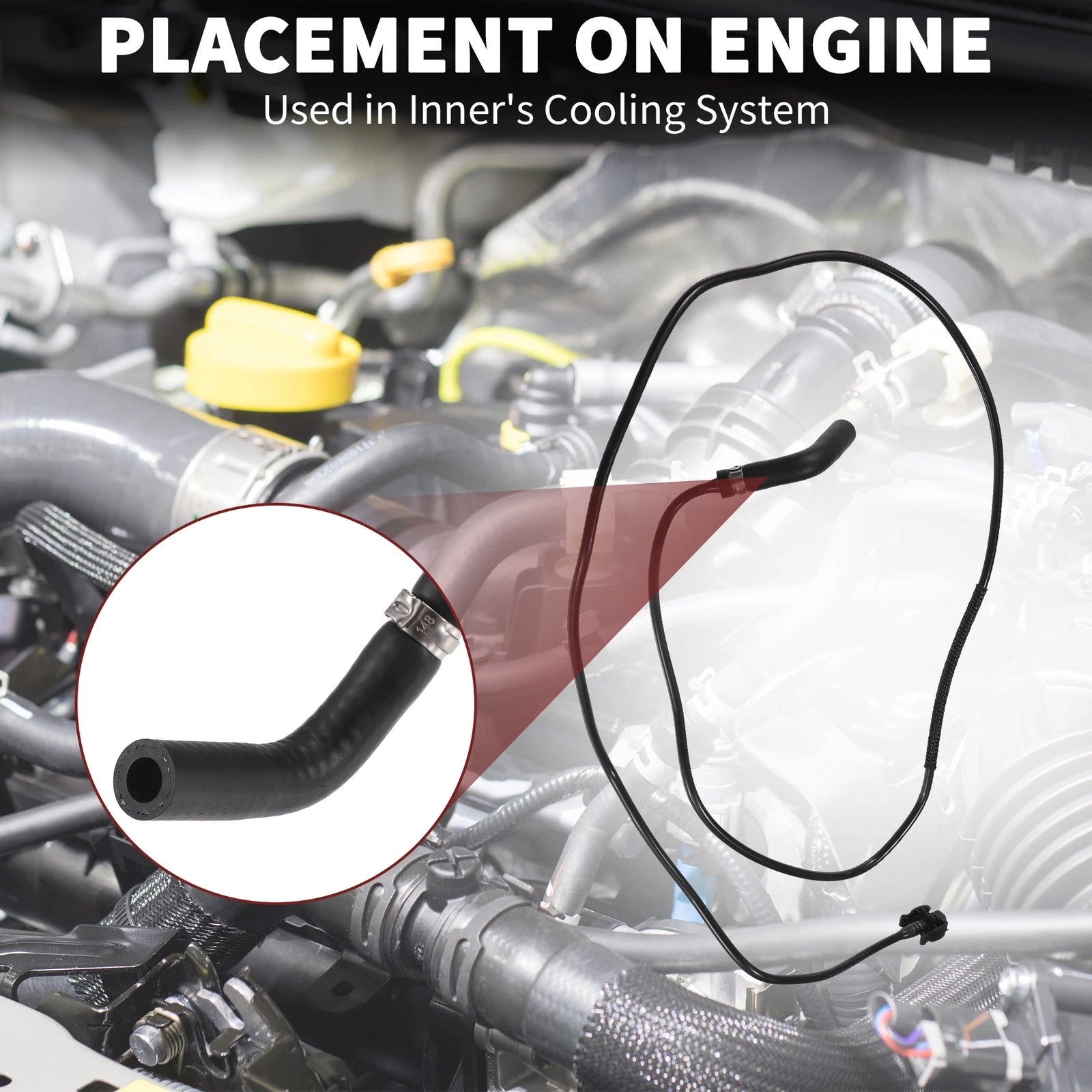 Coolant Overflow Bottle Hose for Ford C-Max (2015–2019) No.F1F18K012DF