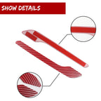 Set of 4 Red Carbon Fiber Door Handle Cover Stickers for Tesla Model 3 Y (2017–2023)