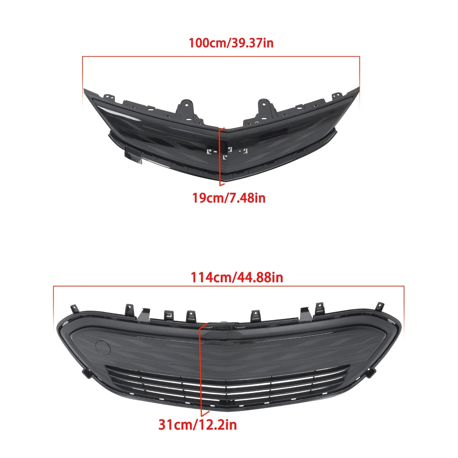 Gloss Black Front Bumper Grille for Chevrolet Bolt EV (2017-2021)