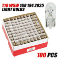 100 Pack 194 Halogen Signal Wedge Bulb T10 3W3 168 for Various Vehicles