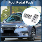 Set of 1 Automatic Footrest Pedals Cover for Subaru Legacy (2015–2019) Silver Tone