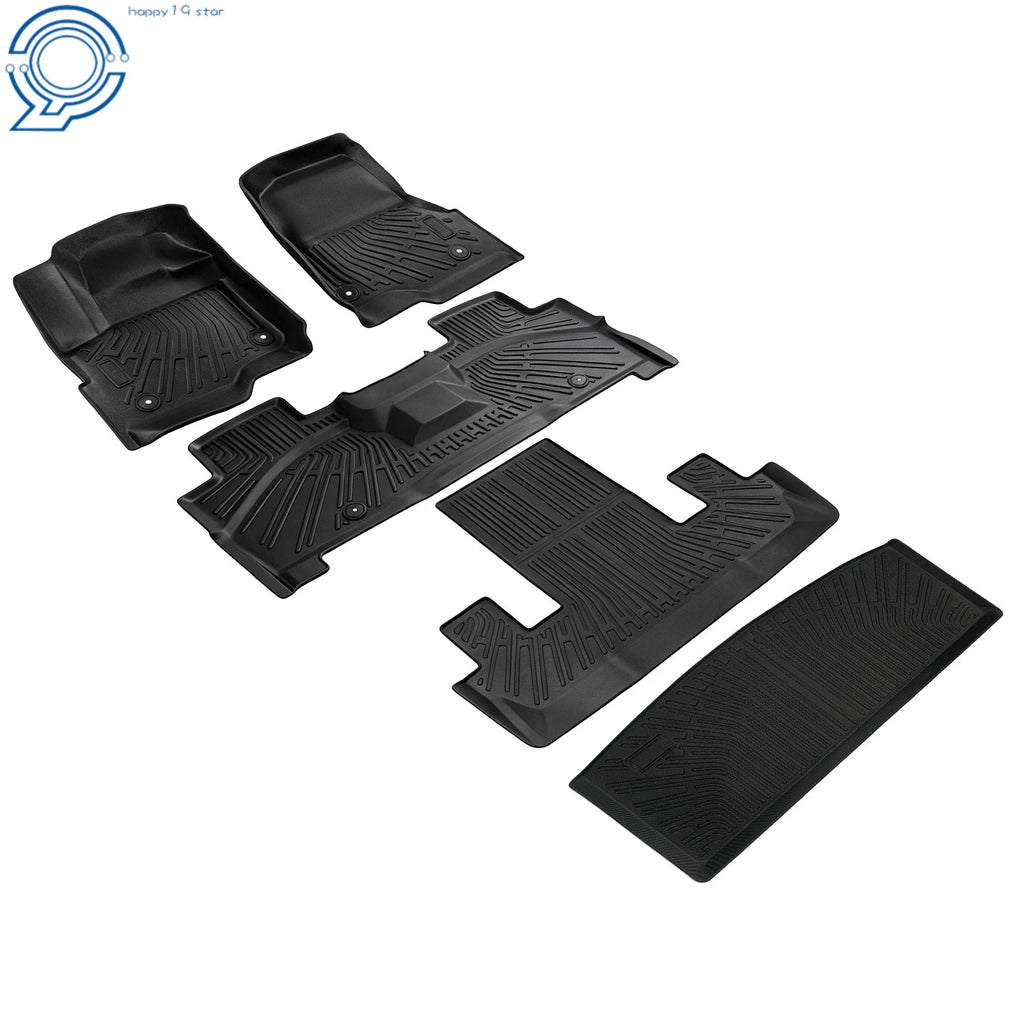 Set of 5 Black TPE Floor Mats + Cargo Liner for Ford Expedition/Max (2018–2024)