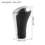 5 Speed Manual Shift Knob for BMW X1 E84 (2009–2015) Faux Leather Black Silver