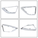 Set of 4 Fog Lamp Covers for Ford Fusion (2010–2012) Black Bezel