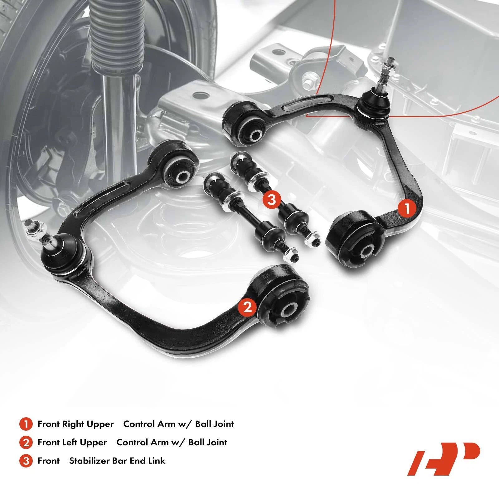 Set of 4 Front Control Arm Ball Joints for Ford F-150 (2005–2008)