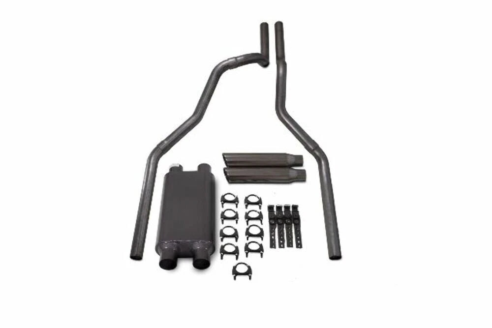2.5" Dual Exhaust for Chevy GMC 2500 (2000–2006) - Dual Inlet, Clamp-On Tips