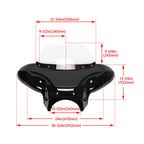 Front Batwing Fairing Windshield for Harley Yamaha Honda Motorcycle