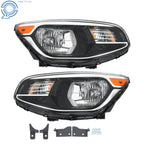 Set of 2 Halogen Headlights for Kia Soul (2014-2019) Chrome