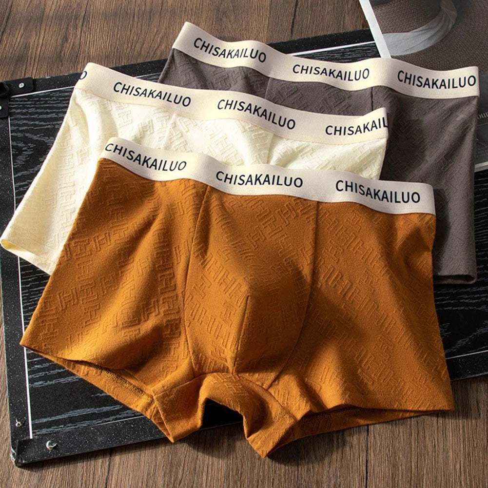 2X Breathable Jacquard Cotton Boxer Shorts for Men (Midwaist)