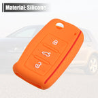 Orange Silicone Key Fob Shell for Volkswagen GTI (2015–2021)