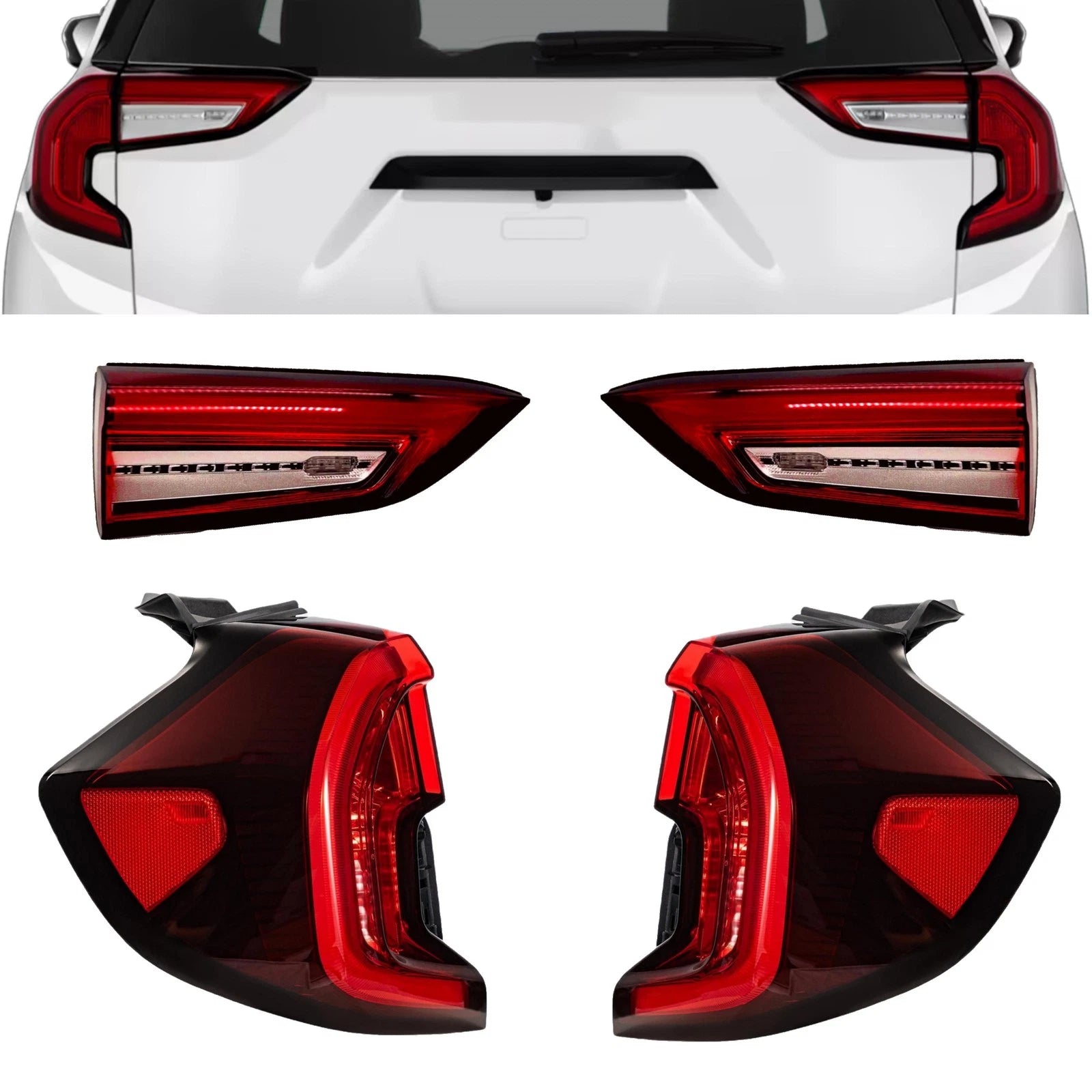 Set of 4 LED Tail Lights for GMC Terrain SLE SLT AT4 (2022–2024)