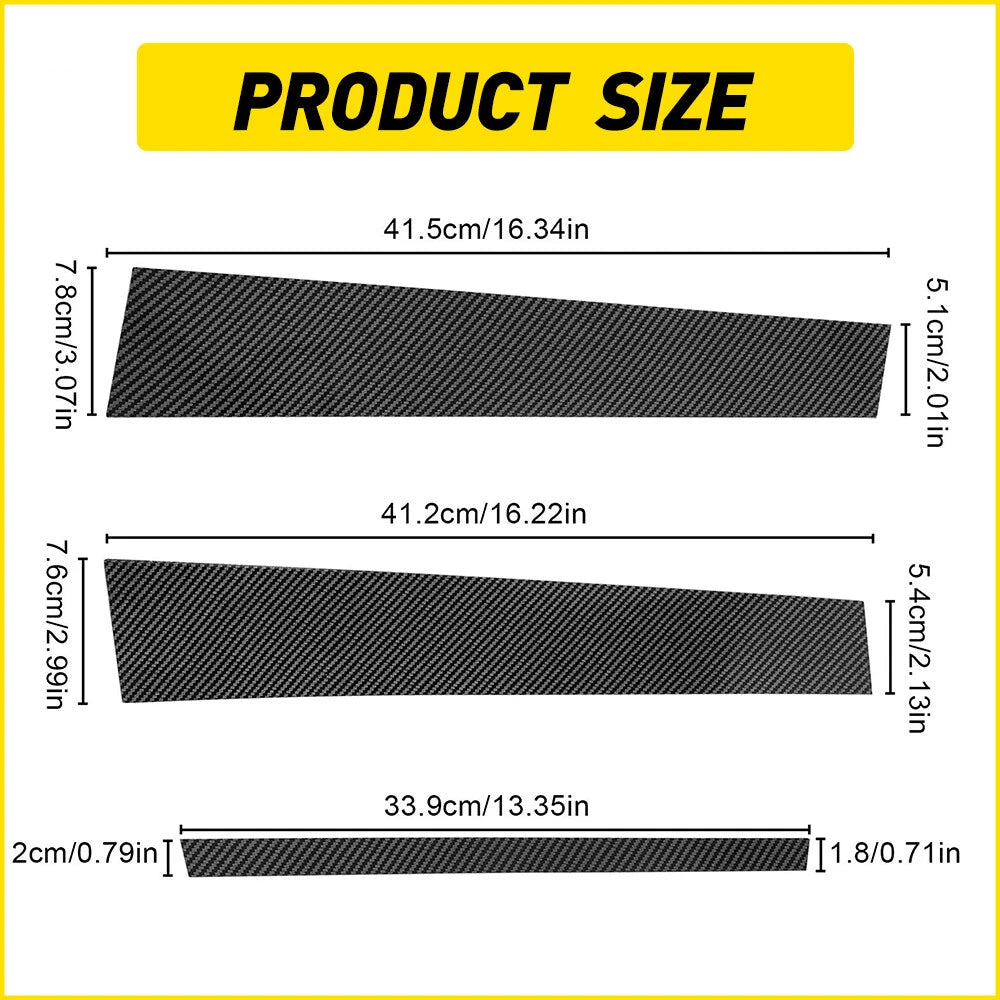 6x Carbon Fiber Door Pillar Posts Cover Trim for Infiniti G35 G37 (2002–2013)