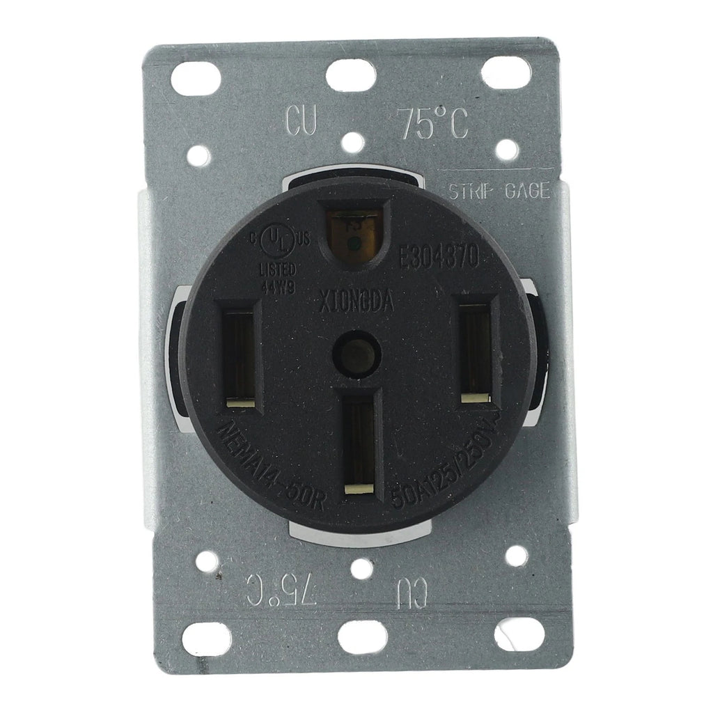 Flush Mount Receptacle 50A 125/250V for Commercial/Industrial Use