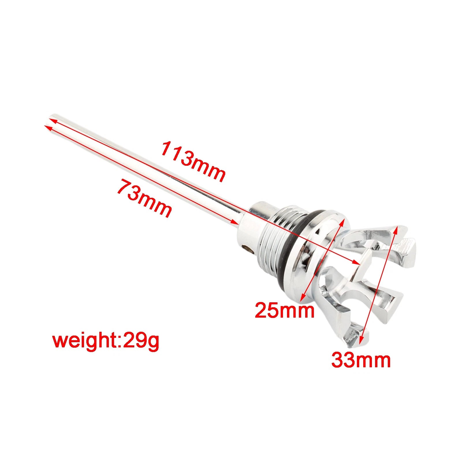 Oil Dipstick Tank Cap Plug for Harley Softail Road Glide Electra Glide (2000–2023) 1105-0022 Silver
