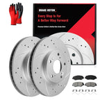Front Drilled Disc Brake Rotors & Ceramic Brake Pads for Honda Accord Civic (2013–2015)