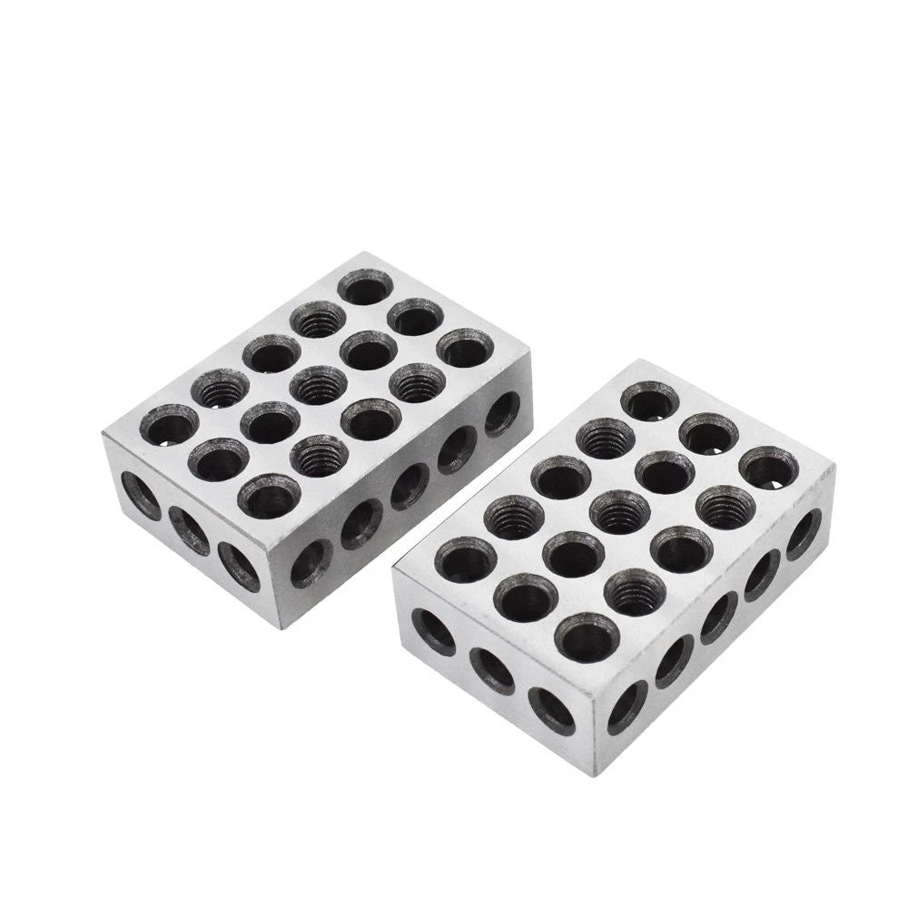 Set of 5 Machinist Blocks for Precision Work (23 Holes, .0002")