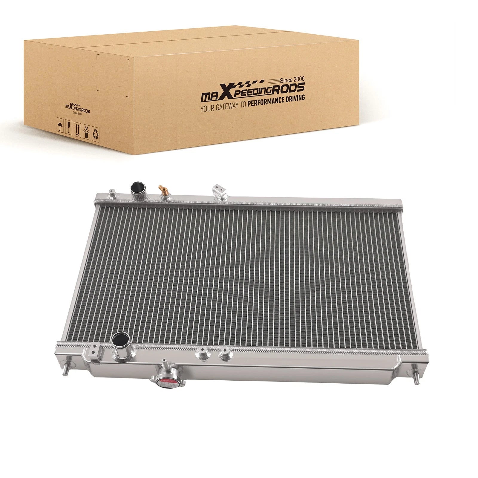 Aluminum Engine Coolant Radiator for Acura Integra MT 94-01 2Row Downflow