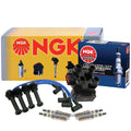 Set of 4 NGK DIS Ignition Coil Wires & Iridium IX Spark Plugs for Ford Mercury (2.0 L4)