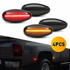 Set of 4 Smoked LED Side Marker Lights for Chevy Silverado (2001–2014)