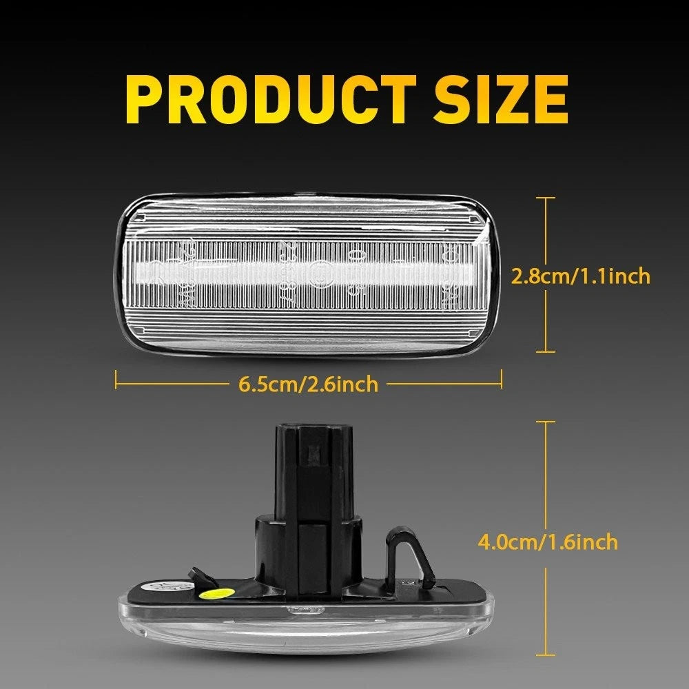 4X Clear Amber+Red LED Side Marker Lights for Dodge RAM 2500 3500 (2010–2018) EPY