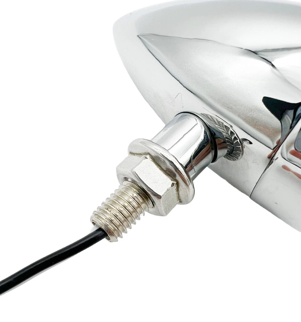 Mini Bullet LED Amber Chrome Light for Motorcycle Hot Rod Truck (Universal)