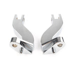 2X Chrome Passenger Rear Foot Peg Mount Kits for Harley Touring FLHT (1993–2016)