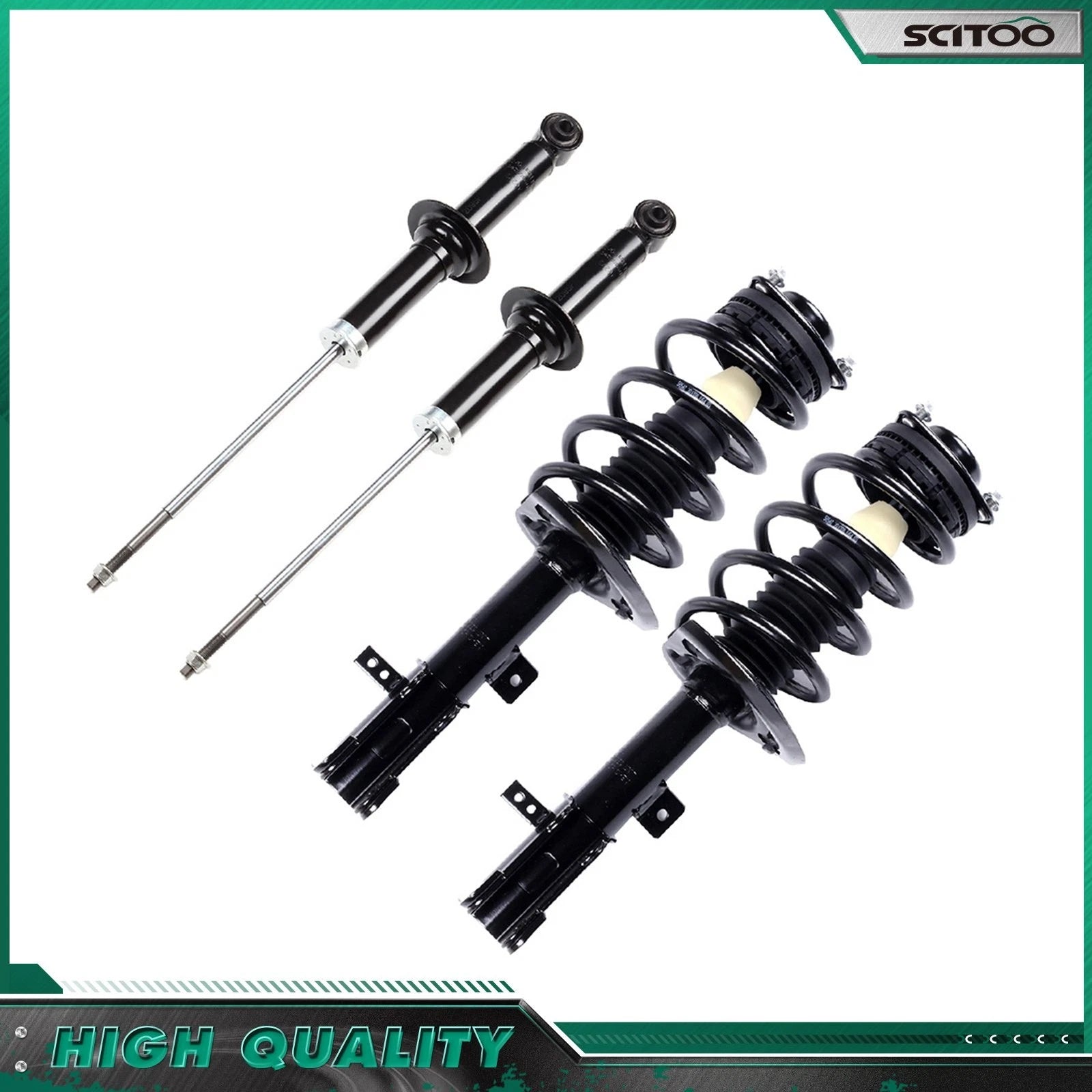 Set of 4 Complete Struts & Rear Shocks for Chrysler Sebring (2007–2010)