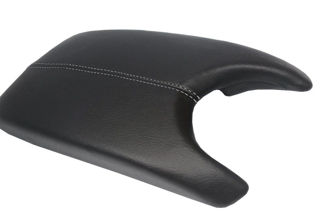 Leather Center Console Armrest Cover for Cadillac ATS (2013–2019) Gray Stitch