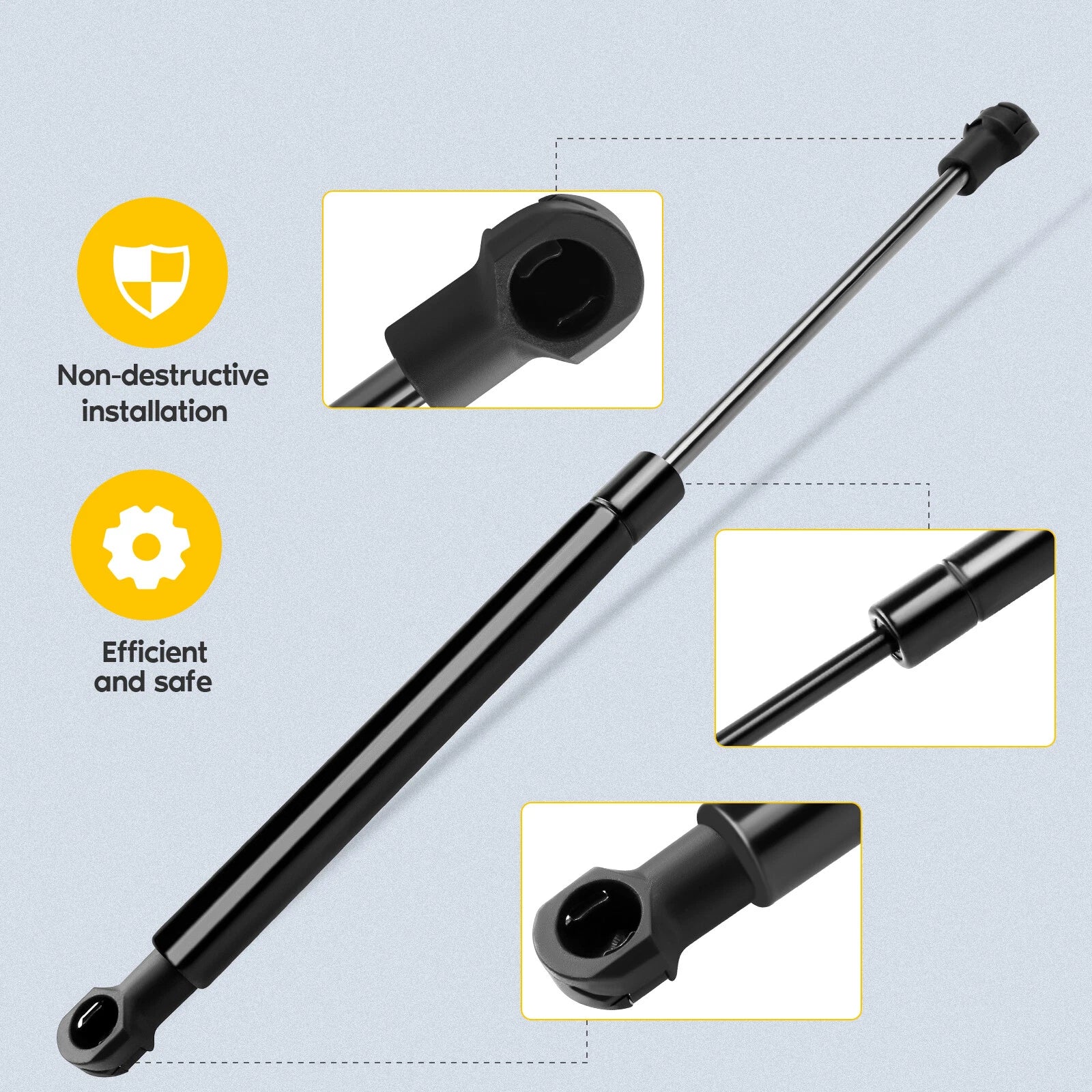 2 Rear Glass Window Lift Supports for Smart Fortwo 450 (2000–2007)