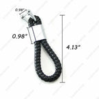Genuine Leather Braided Key Chain Strap for Remote Car Key (2010-2020)