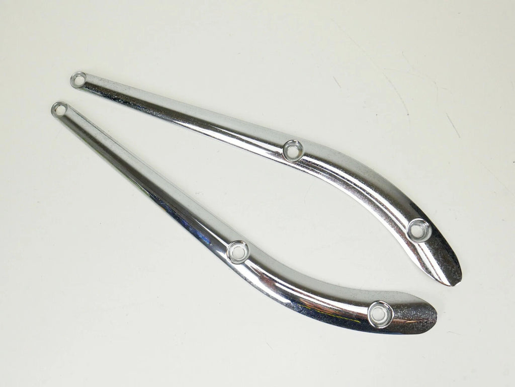 Pair of Chrome Rear Strut Covers for Harley CVO Softail Springer (2006–2007)