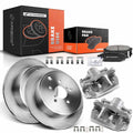 8x Rear Disc Brake Rotors & Pads + Calipers for Subaru Outback Legacy (2000–2023)