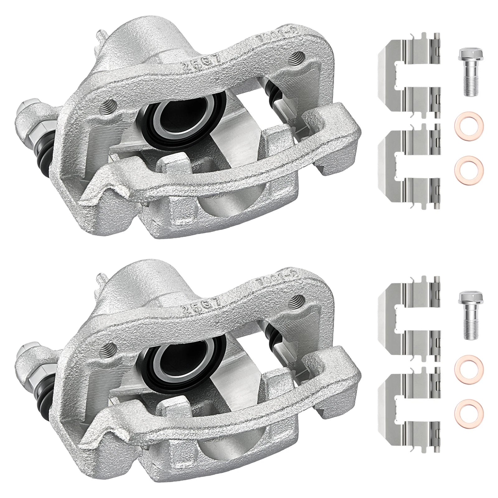 Set of 2 Rear Left & Right Disc Brake Calipers for Hyundai Sonata (2008–2010)