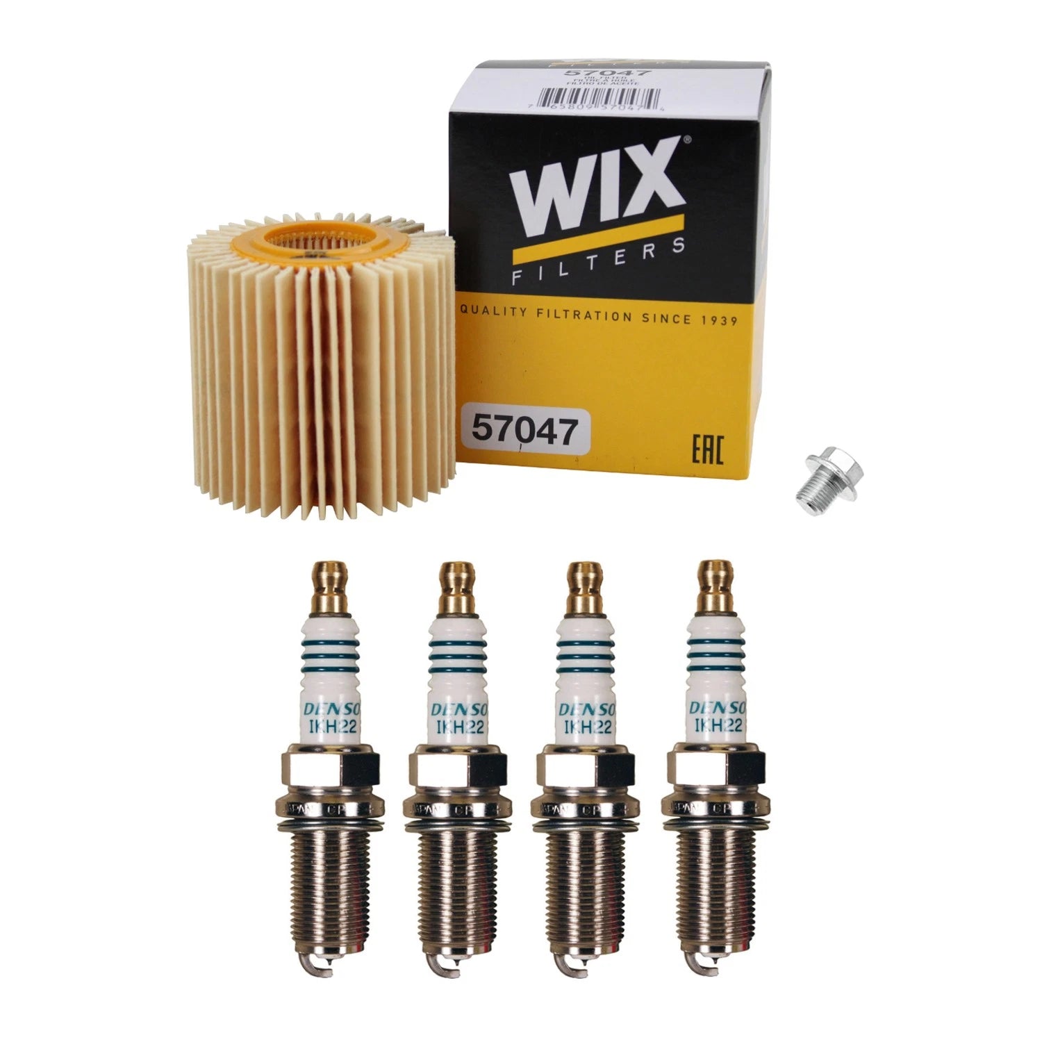 Wix Engine Oil Filter & Denso 4 Iridium Spark Plugs for GS200t (2015–2016)