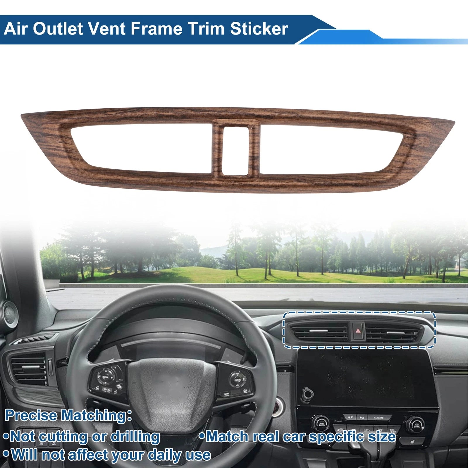 Air Condition Outlet Vent Trim Cover Frame for Honda CR-V (2017–2022)