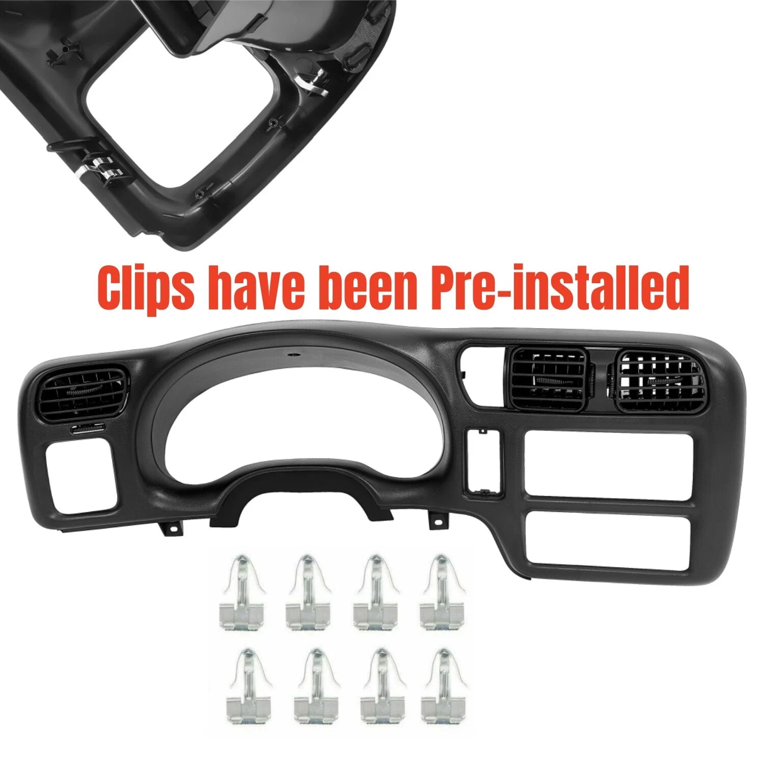 Single Din Dash Trim Bezel for Chevrolet Blazer 1998–2004