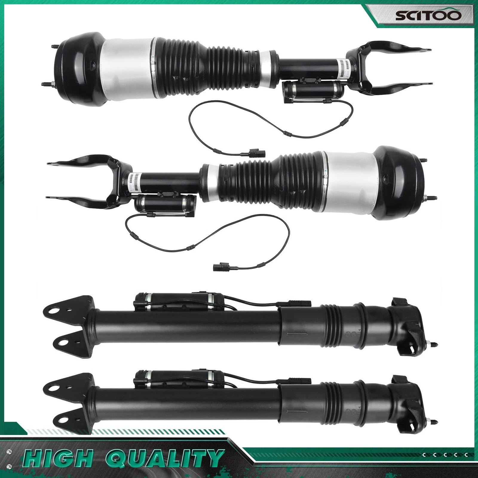 4X Air Suspension Struts w/ADS for Mercedes W166 ML350, X166 GL450 (2012–2019)