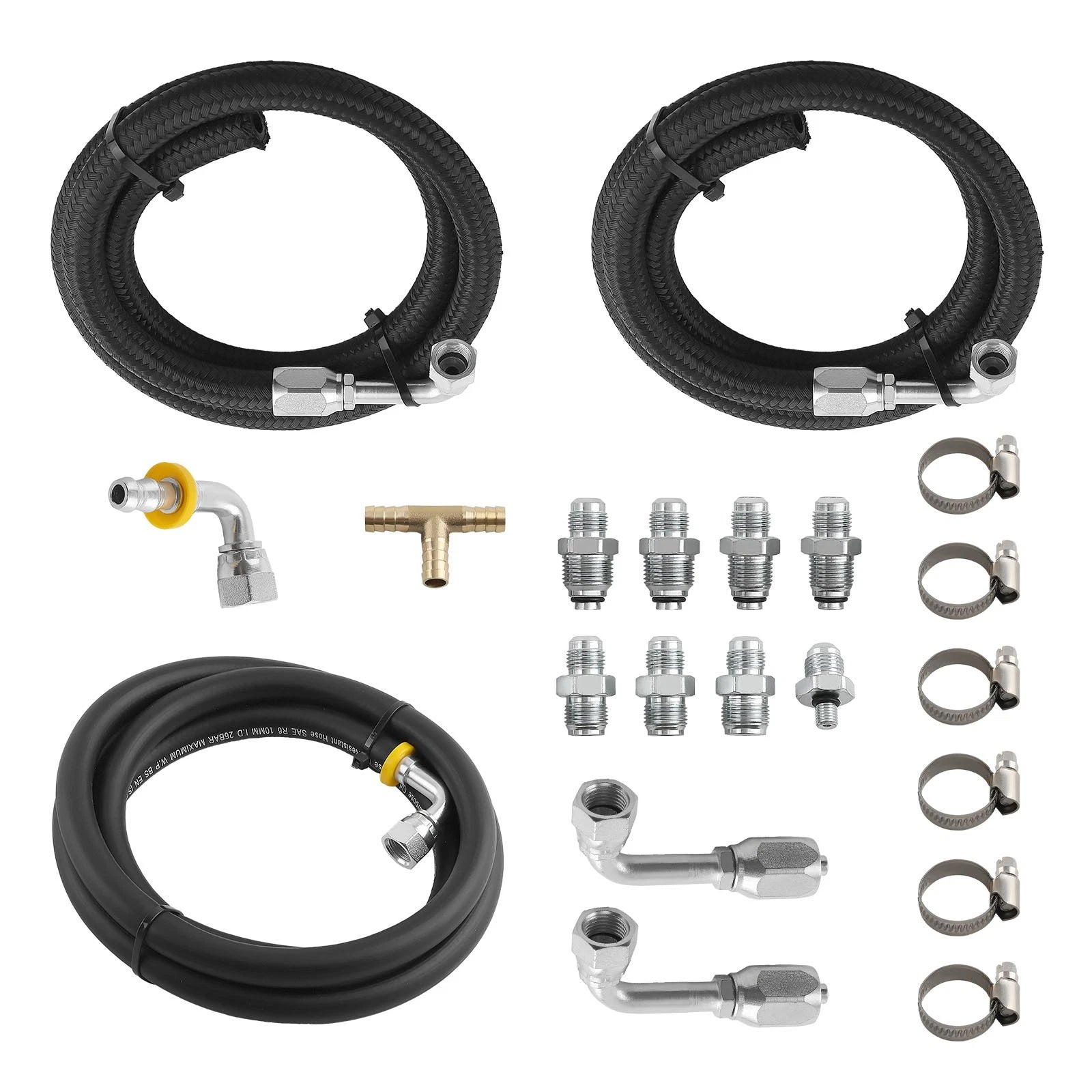 Power Steering Hose Hookup Kit for Universal Power Brake Booster Truck