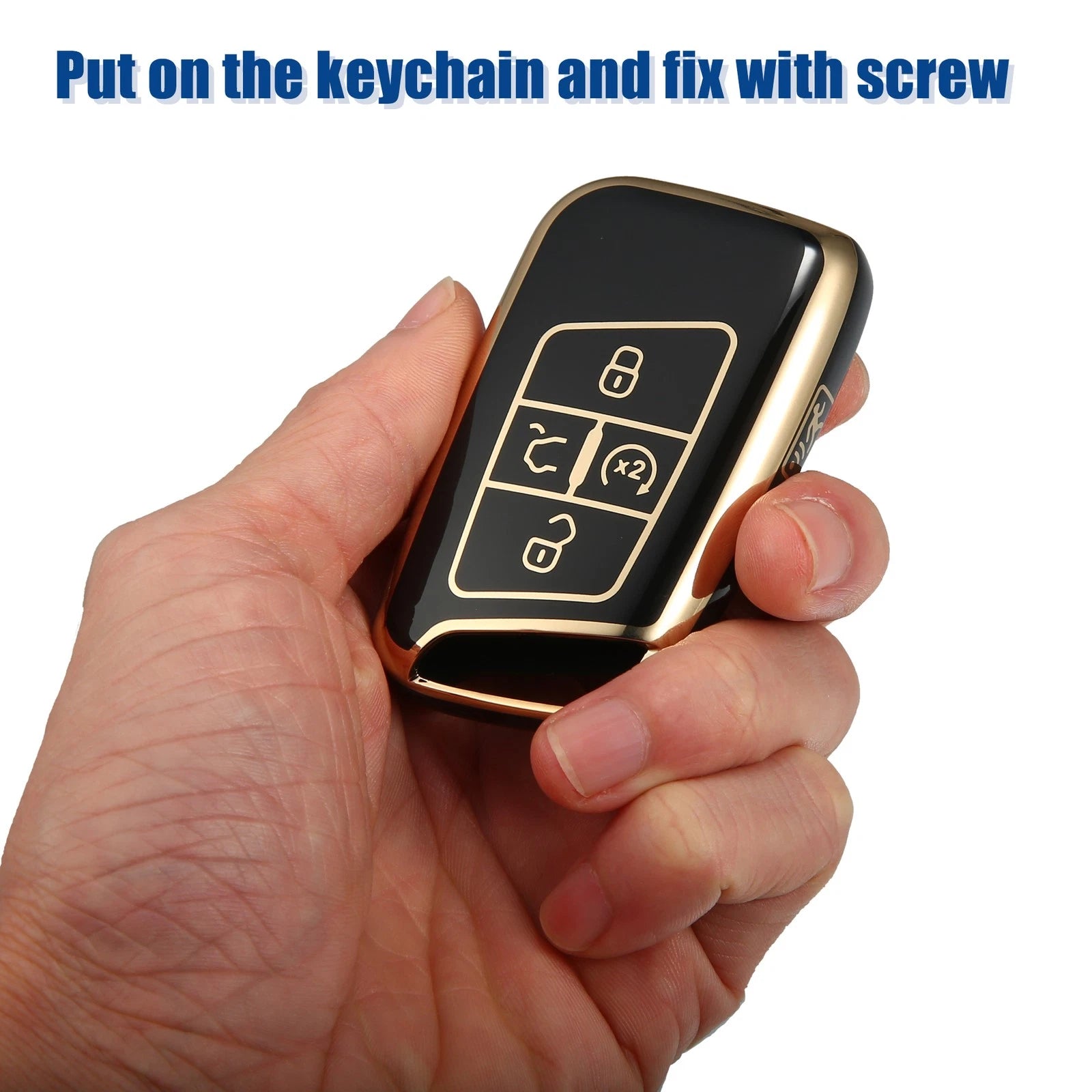 TPU Keyless Entry Remote Cover for Volkswagen Jetta (2018–2023) Black