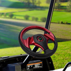 12.5" Red Steering Wheel for EZGO TXT RXV Yamaha Club Car 6 Hole