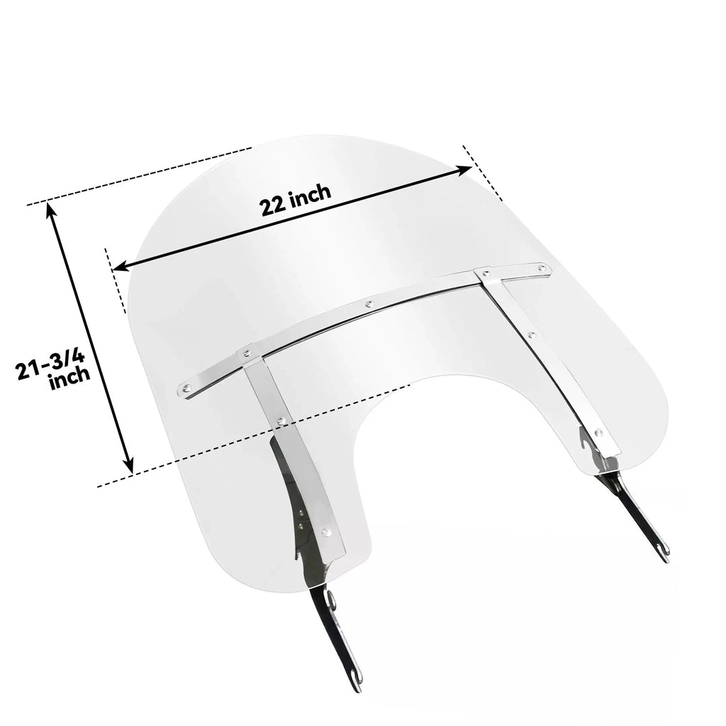 Clear Windshield with Bracket for Harley Touring Road King (1994–2025)