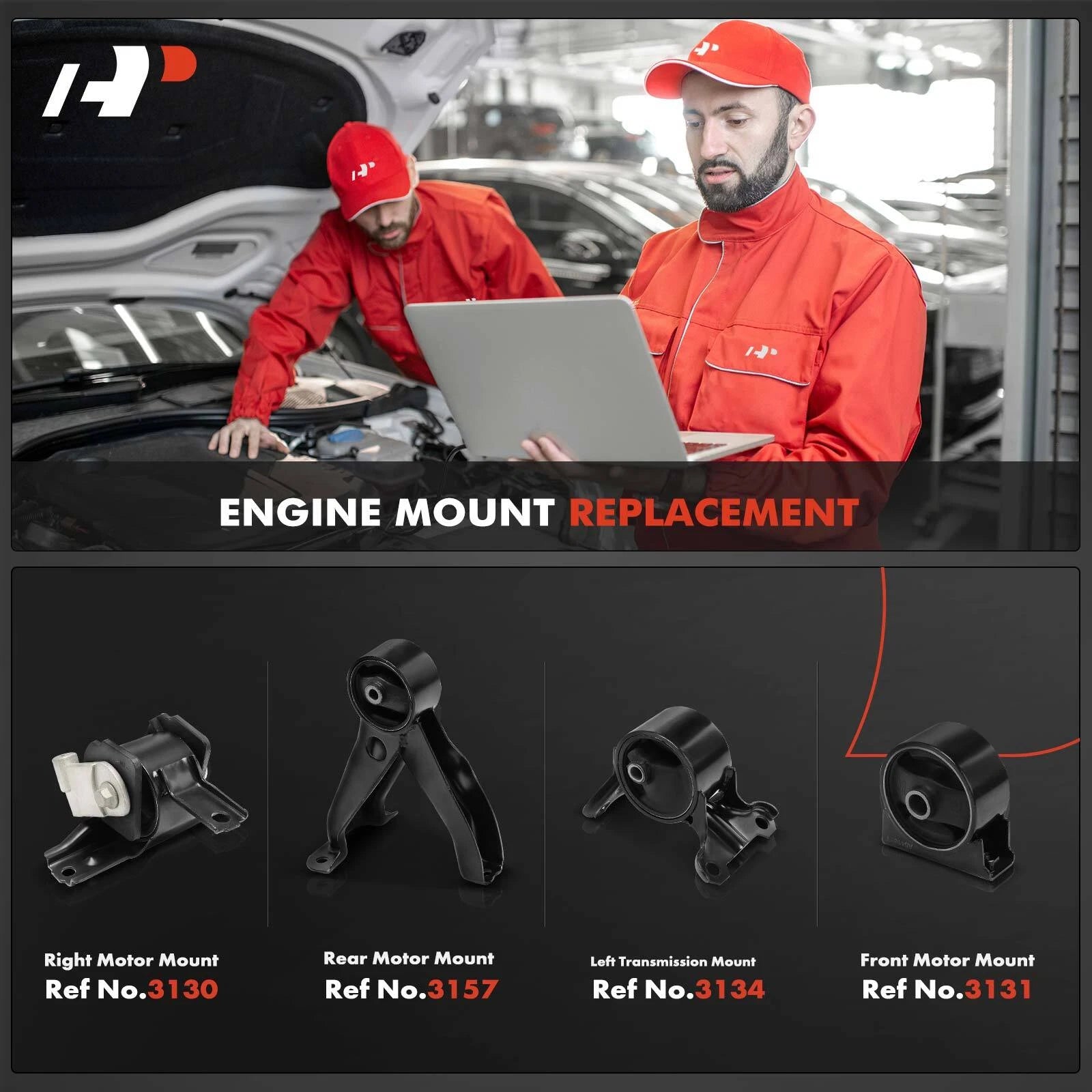 Set of 4 Engine & Transmission Mounts for Jeep Compass (2007-2023)