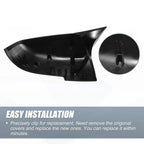 1 Pair Mirror Cover Cap Gloss Black for BMW X1 328i 125i 330i 320i 220i