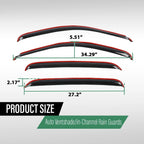Set of 4 Window Visors for Chevy Silverado GMC Sierra Crew Cab