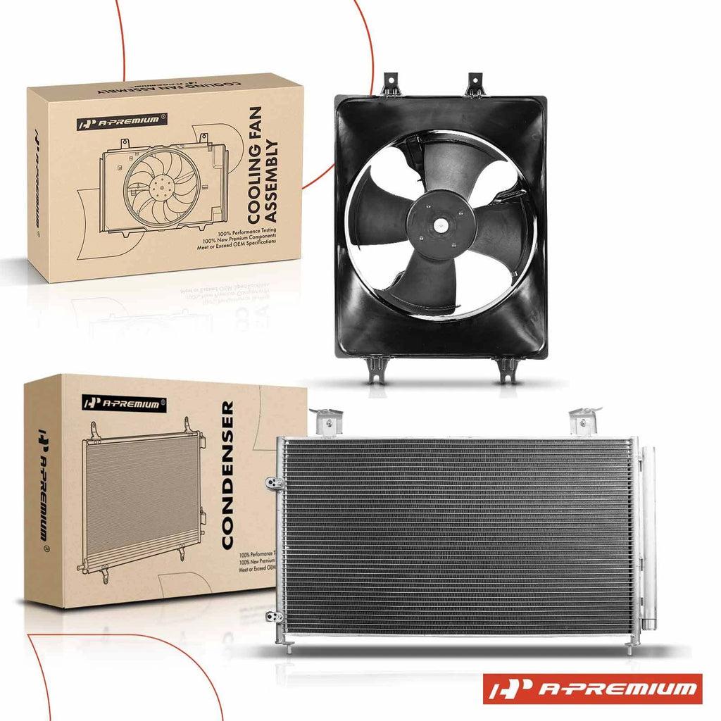 A/C Condenser and Cooling Fan Assembly Kit for Honda Odyssey (1999–2004)