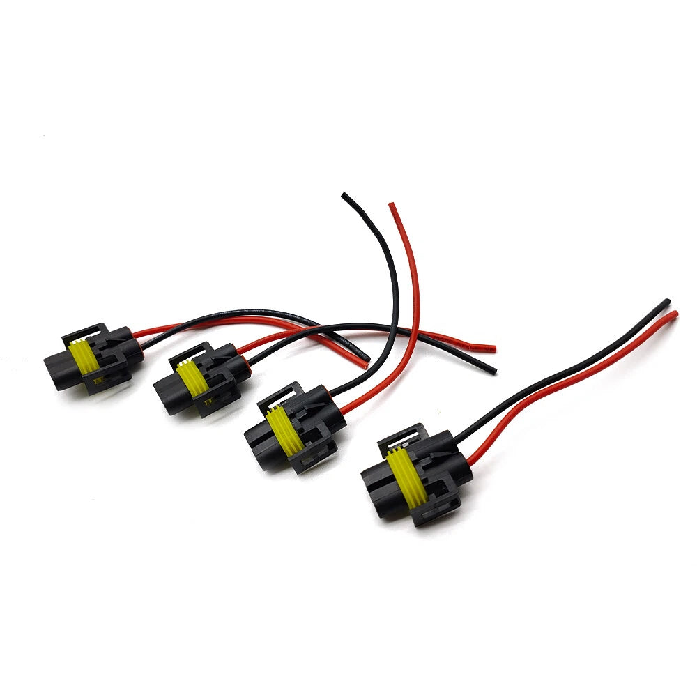 Set of 4 Headlight Low Beam Bulb Plug Harness H11 H9 for