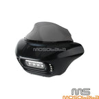 LED DRL Headlight Fairing Windshield for Harley Softail Fat Bob (2018-2023)