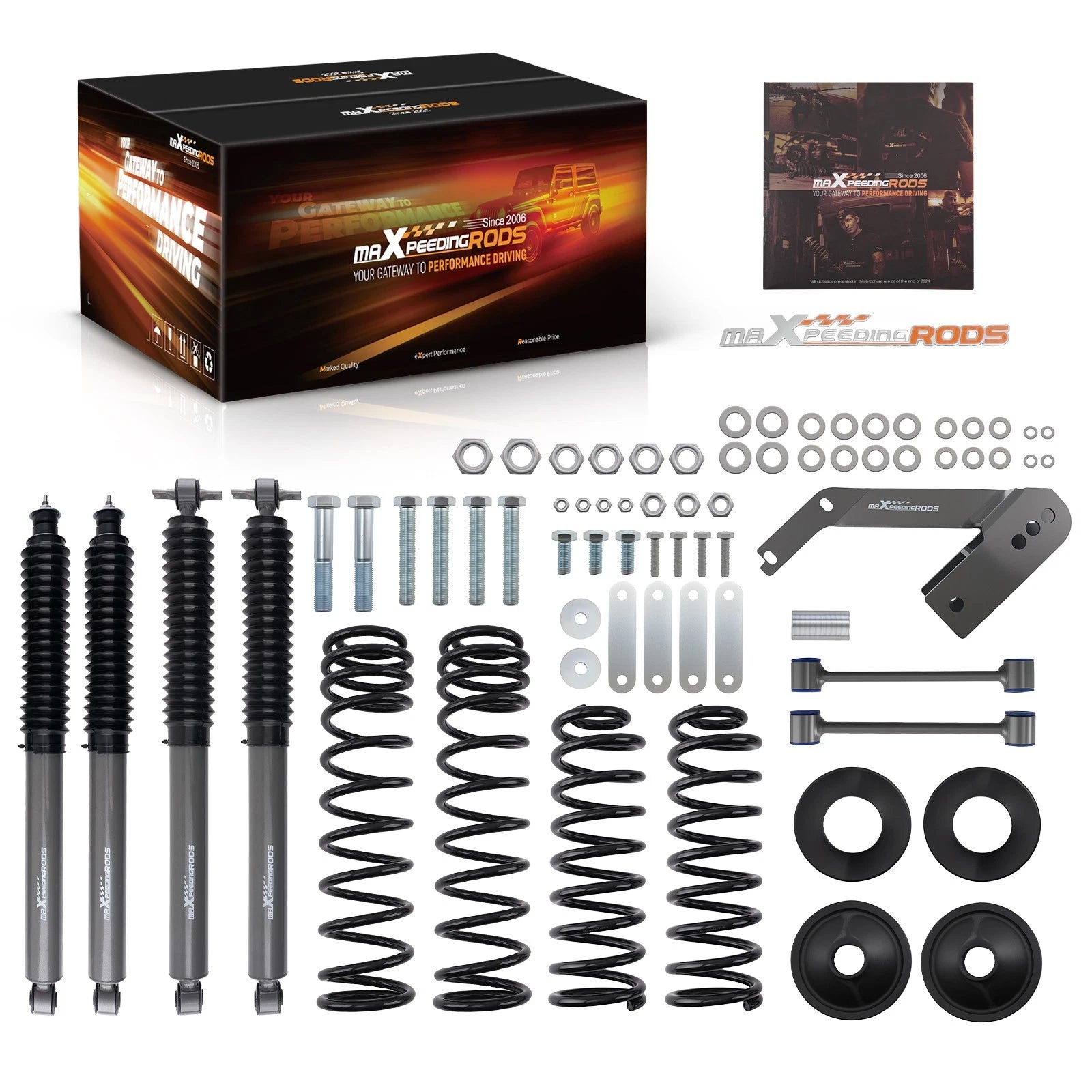 3.25 Inch Suspension Lift Kit with Shocks for Jeep Wrangler JK (2007–2018)